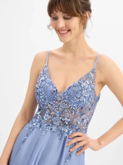 Laona Damen Abendkleid in blau - Ärmel: ohne Arm