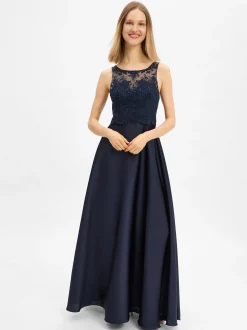 Laona Damen Abendkleid in marine - Ausschnitt: Rundhals