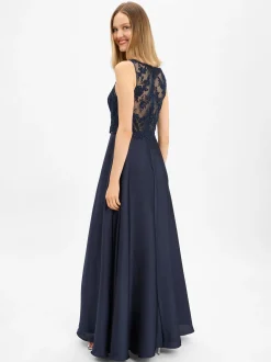Laona Damen Abendkleid in marine - Ausschnitt: Rundhals