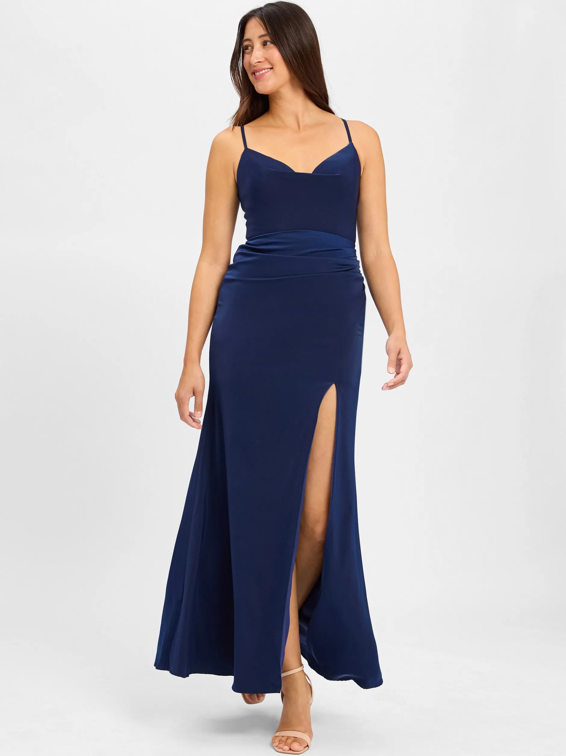 Laona Damen Abendkleid in marine - Ärmel: ohne Arm