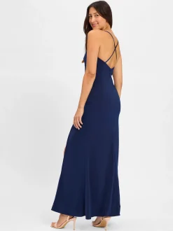Laona Damen Abendkleid in marine - Ärmel: ohne Arm