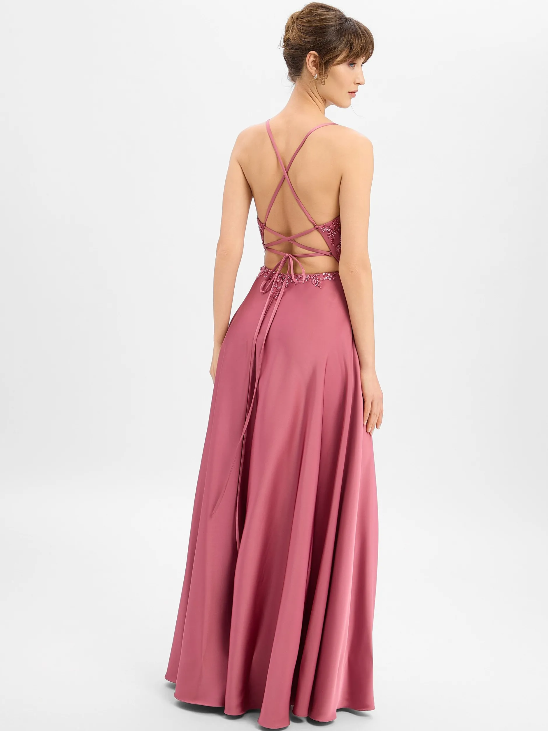 Laona Damen Abendkleid in rosenholz - Ärmel: ohne Arm