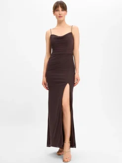 Laona Damen Abendkleid in schoko - Ärmel: ohne Arm