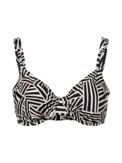 Lascana Damen Bikini-Top in beige schwarz