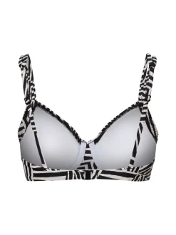 Lascana Damen Bikini-Top in beige schwarz