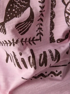 LCMT Damen T-Shirt in rosa