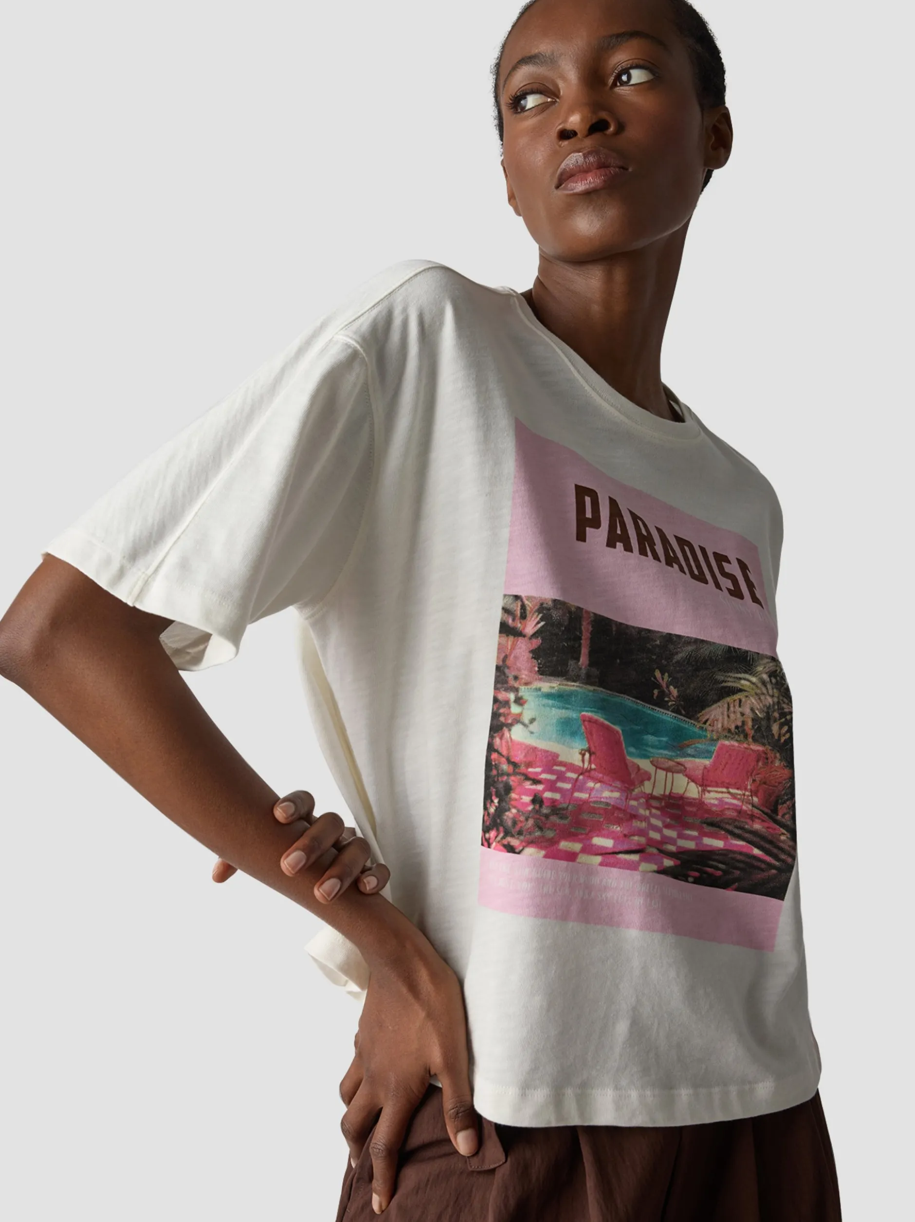 LCMT Damen T-Shirt in weiß