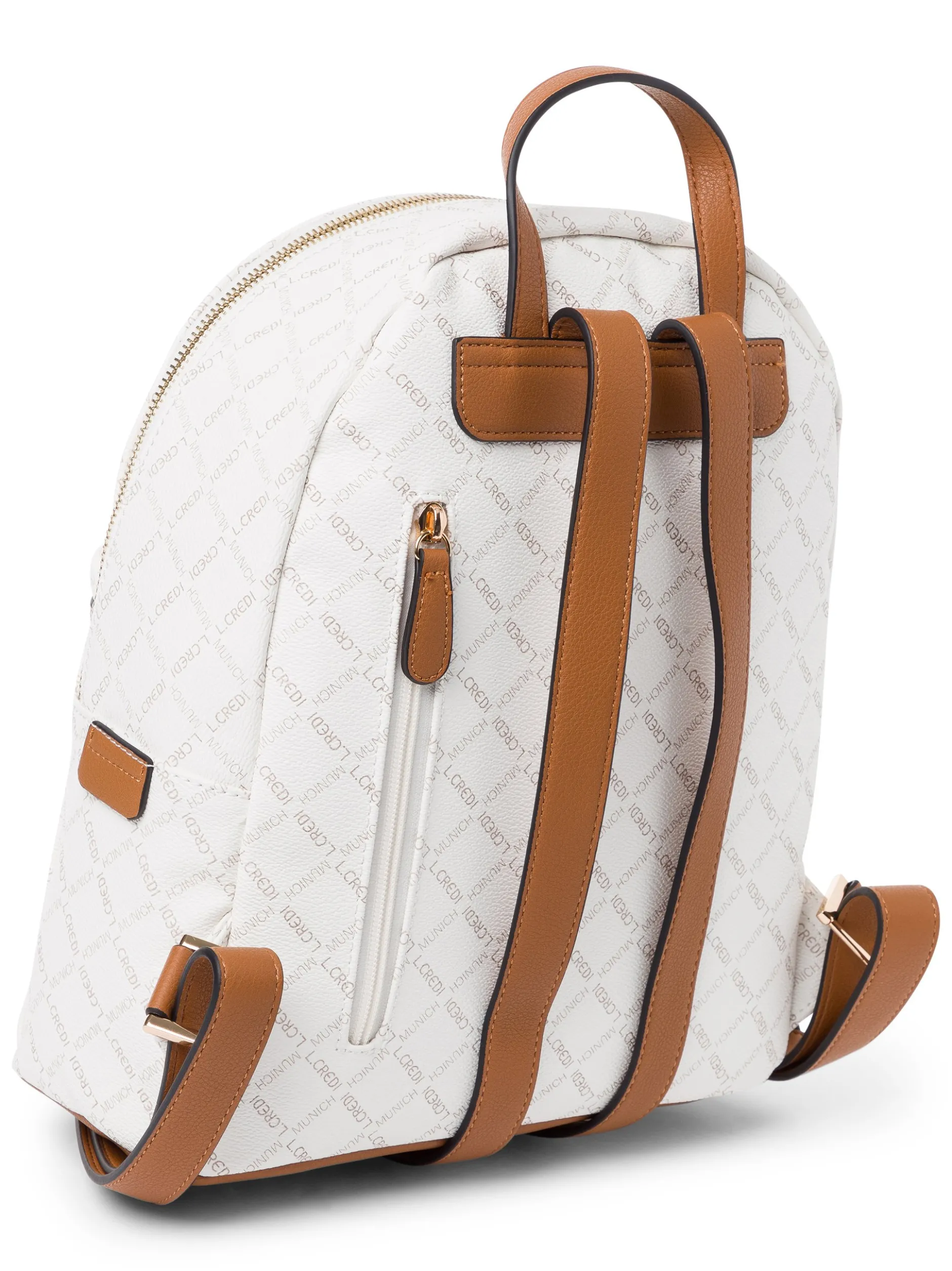 L.Credi Damen Rucksack - Filiberta in ecru cognac