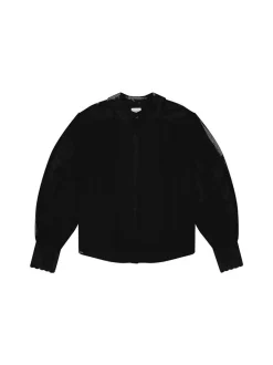 Lee Damen Hemdbluse - Statement Collar in schwarz