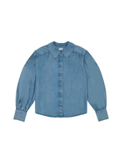 Lee Damen Hemdbluse - Statement Collar in hellblau