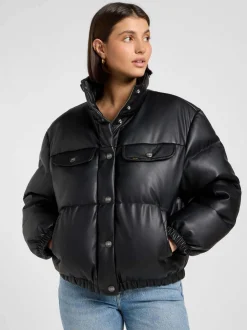 Lee Damen Jacke - Rider Puffer in schwarz
