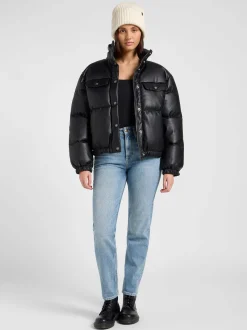Lee Damen Jacke - Rider Puffer in schwarz