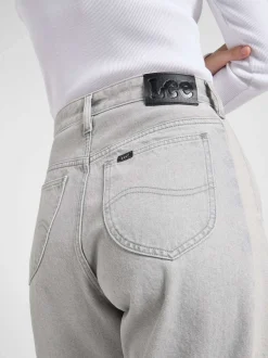 Lee Damen Jeans - Rider Barrel in hellgrau
