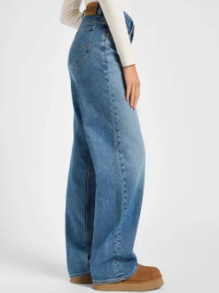 Lee Damen Jeans - Rider Loose in light stone