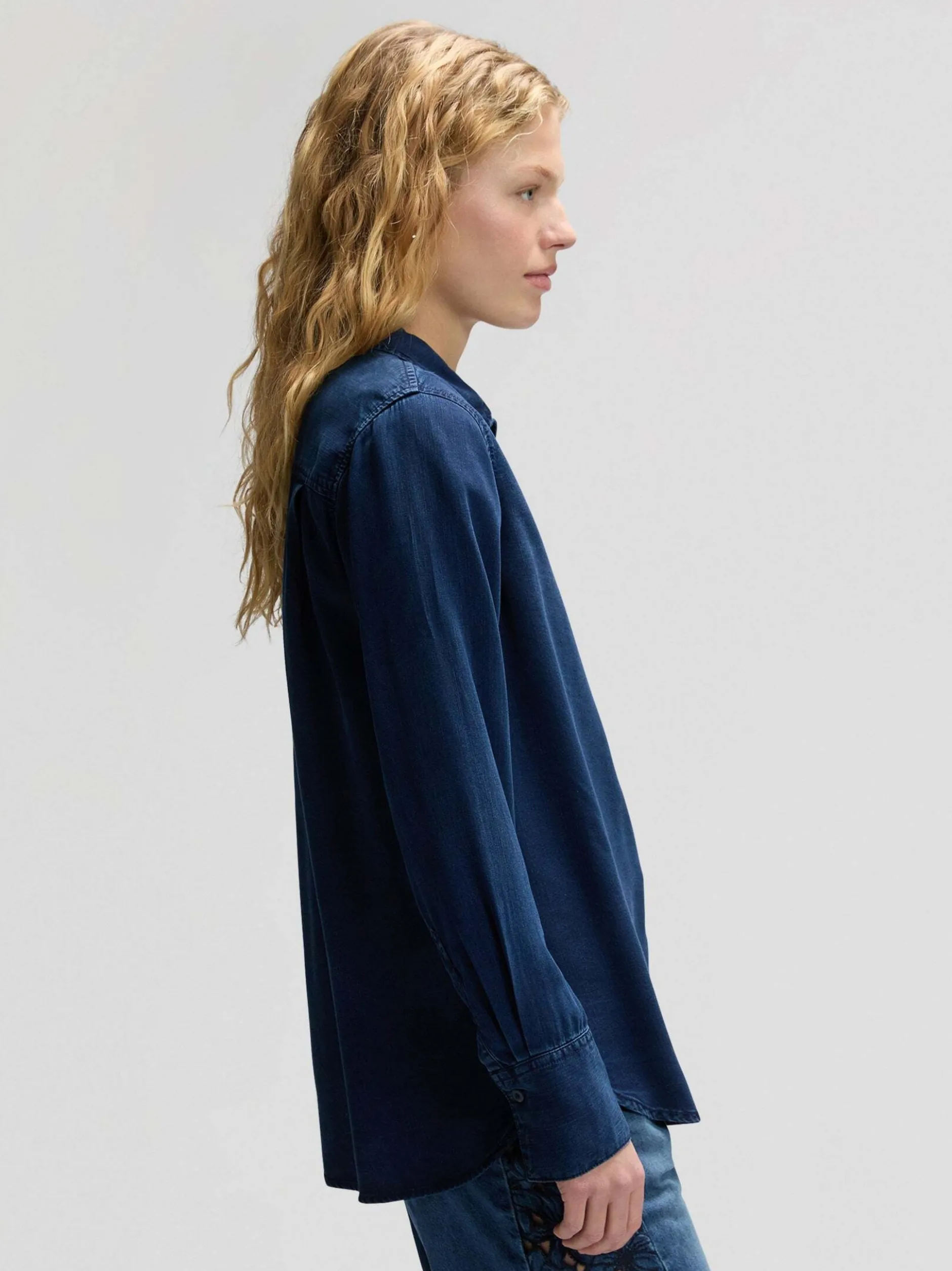 Lee Damen Langarmhemd - Classic in denim