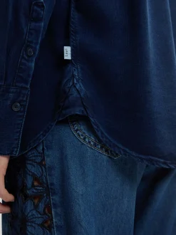 Lee Damen Langarmhemd - Classic in denim