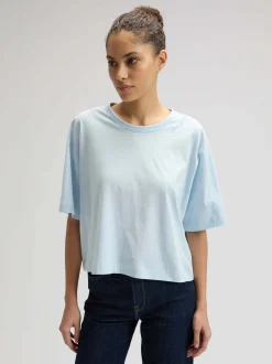 Lee Damen T-Shirt - Lee Boxy in hellblau