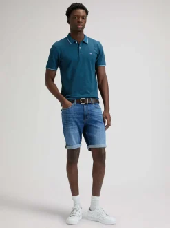 Lee Herren Jeansshorts - Rider in medium stone denim