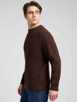 Lee Herren Pullover - Chunky Crew in mocca
