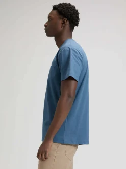 Lee Herren T-Shirt in blau - Ausschnitt: Rundhals