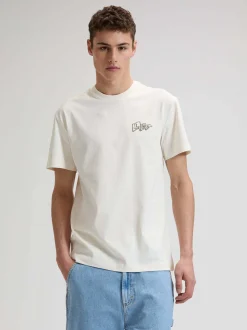 Lee Herren T-Shirt - Lee Flag in ecru - Ärmel: kurzarm