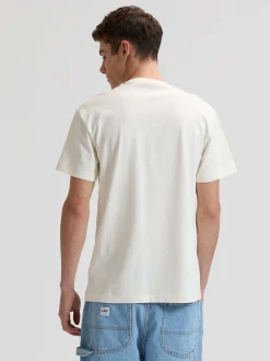 Lee Herren T-Shirt - Lee Flag in ecru - Ärmel: kurzarm