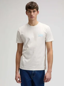 Lee Herren T-Shirt - Medium Wobbly Lee in ecru