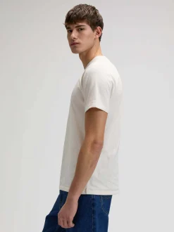 Lee Herren T-Shirt - Medium Wobbly Lee in ecru