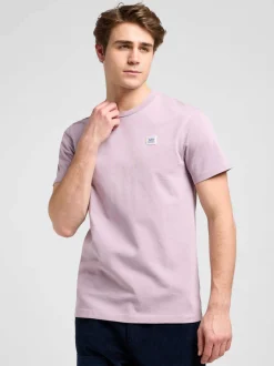 Lee Herren T-Shirt - Ww in altrosa - Ärmel: kurzarm