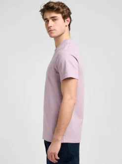 Lee Herren T-Shirt - Ww in altrosa - Ärmel: kurzarm