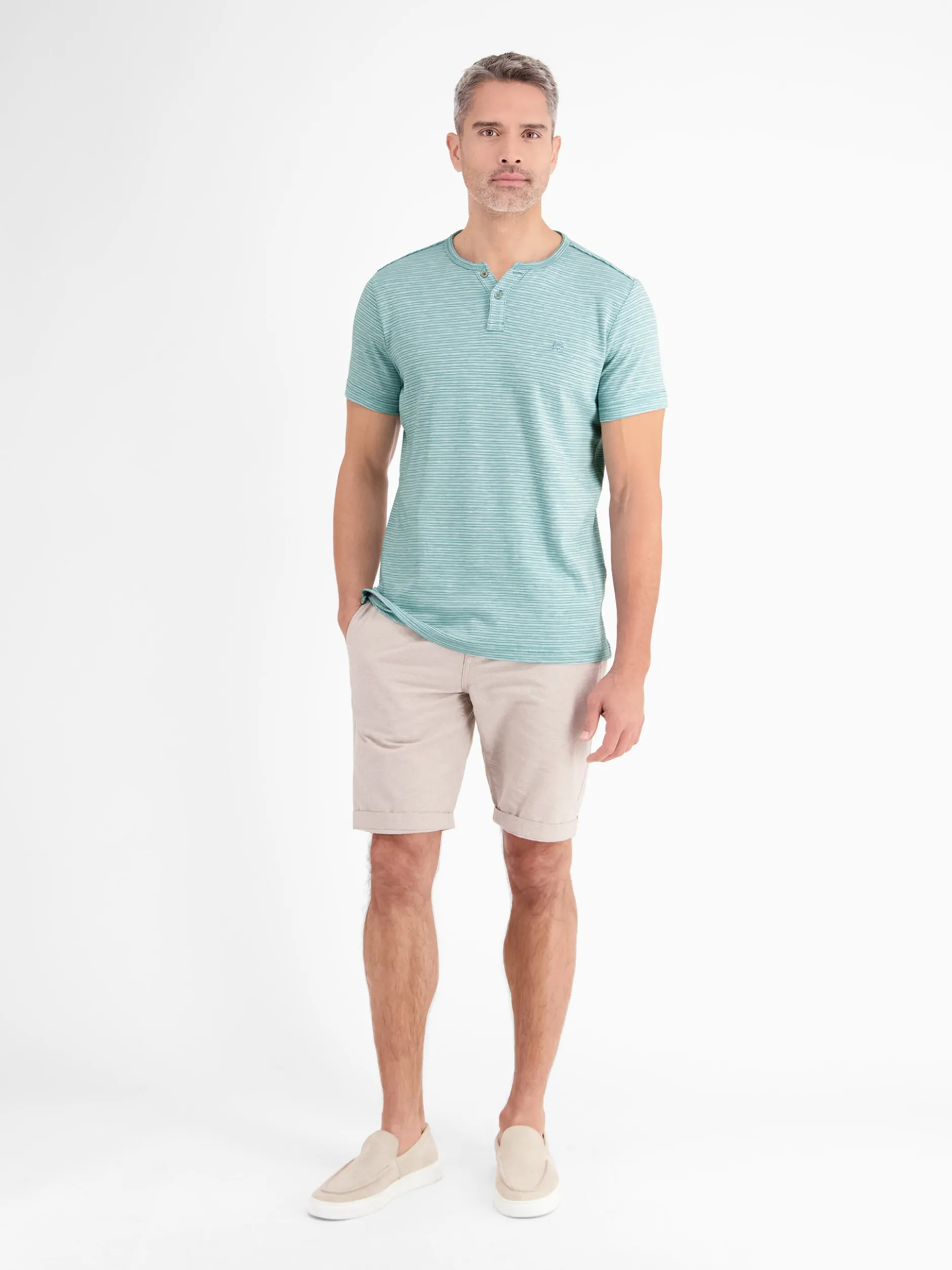 LERROS Herren Henleyshirt in blau