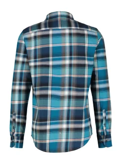 LERROS Herren Karohemd in blau