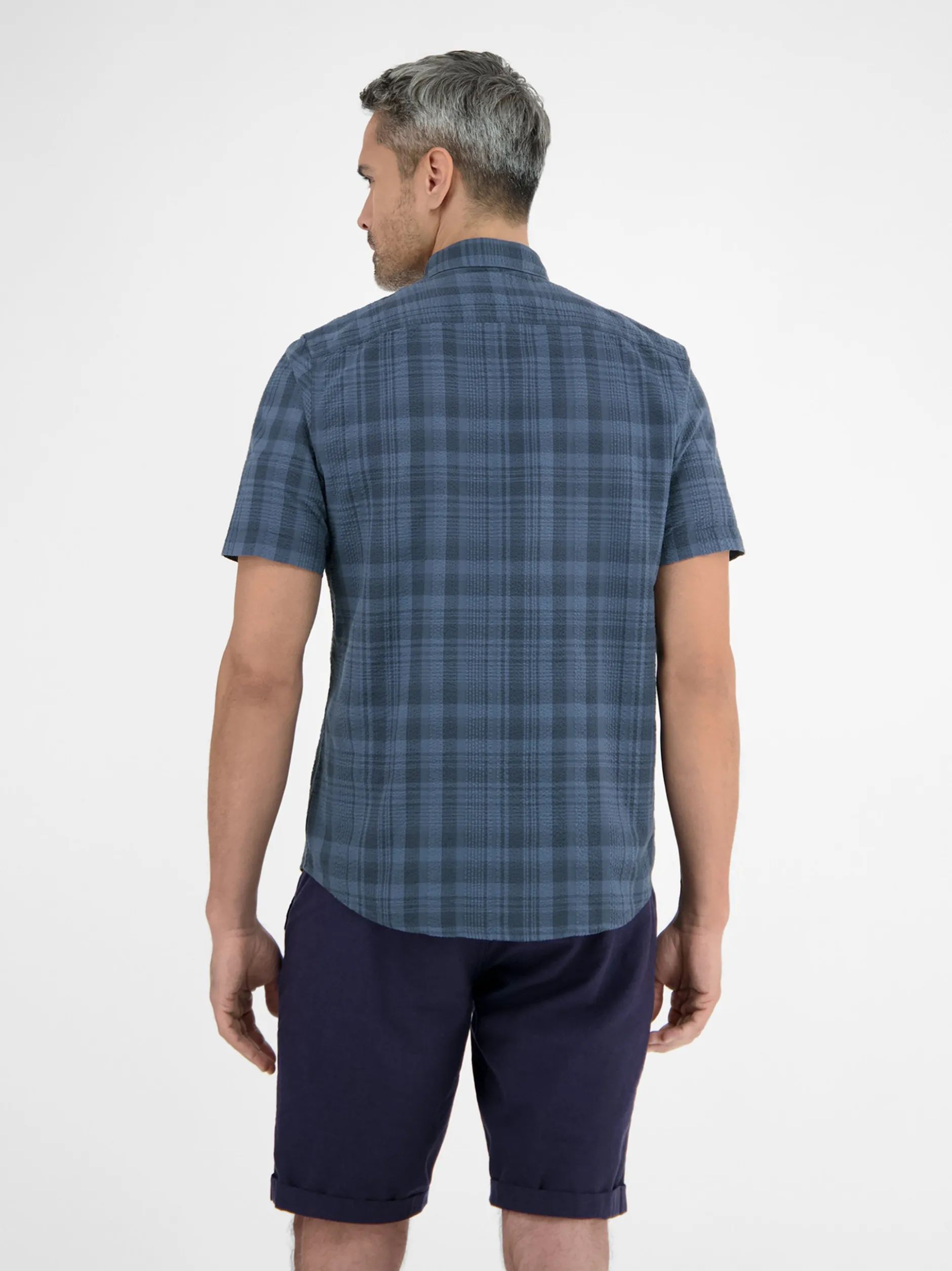 LERROS Herren Karohemd in blau