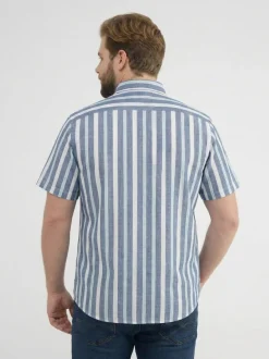 LERROS Herren Kurzarmhemd in blau