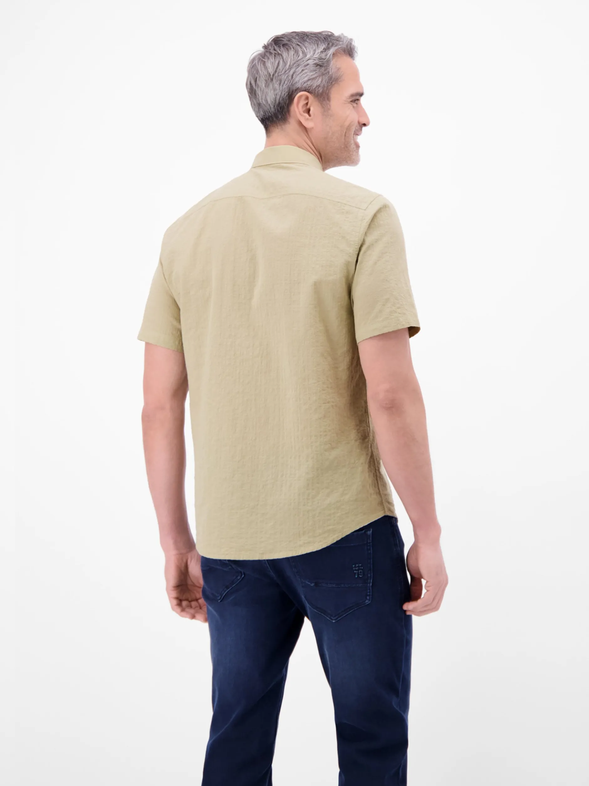 LERROS Herren Kurzarmhemd in beige