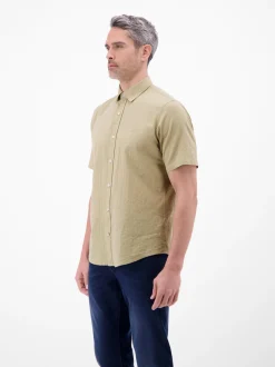 LERROS Herren Kurzarmhemd in beige