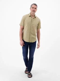 LERROS Herren Kurzarmhemd in beige