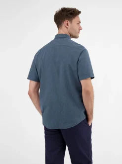 LERROS Herren Kurzarmhemd in blau