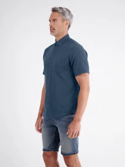 LERROS Herren Kurzarmhemd in blau