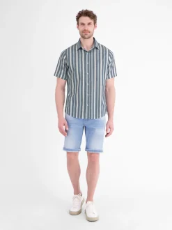 LERROS Herren Kurzarmhemd in blau
