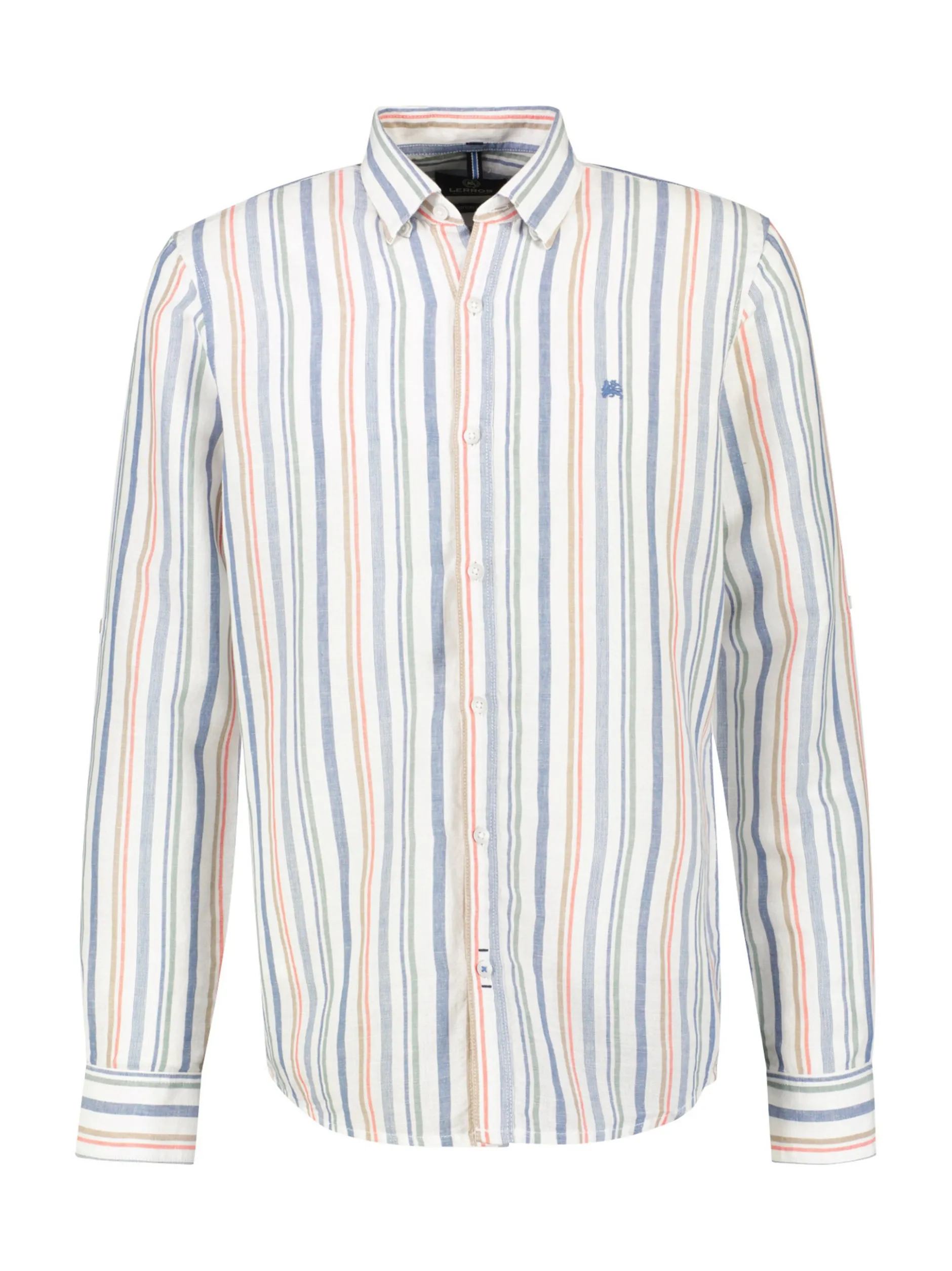 LERROS Herren Langarmhemd in blau
