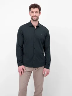 LERROS Herren Langarmhemd in blau