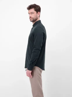 LERROS Herren Langarmhemd in blau