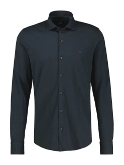 LERROS Herren Langarmhemd in blau