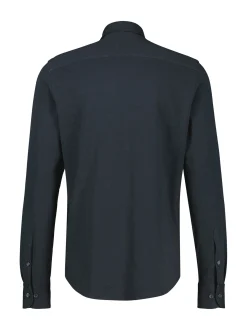 LERROS Herren Langarmhemd in blau