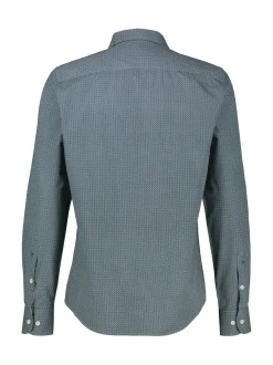 LERROS Herren Langarmhemd in blau