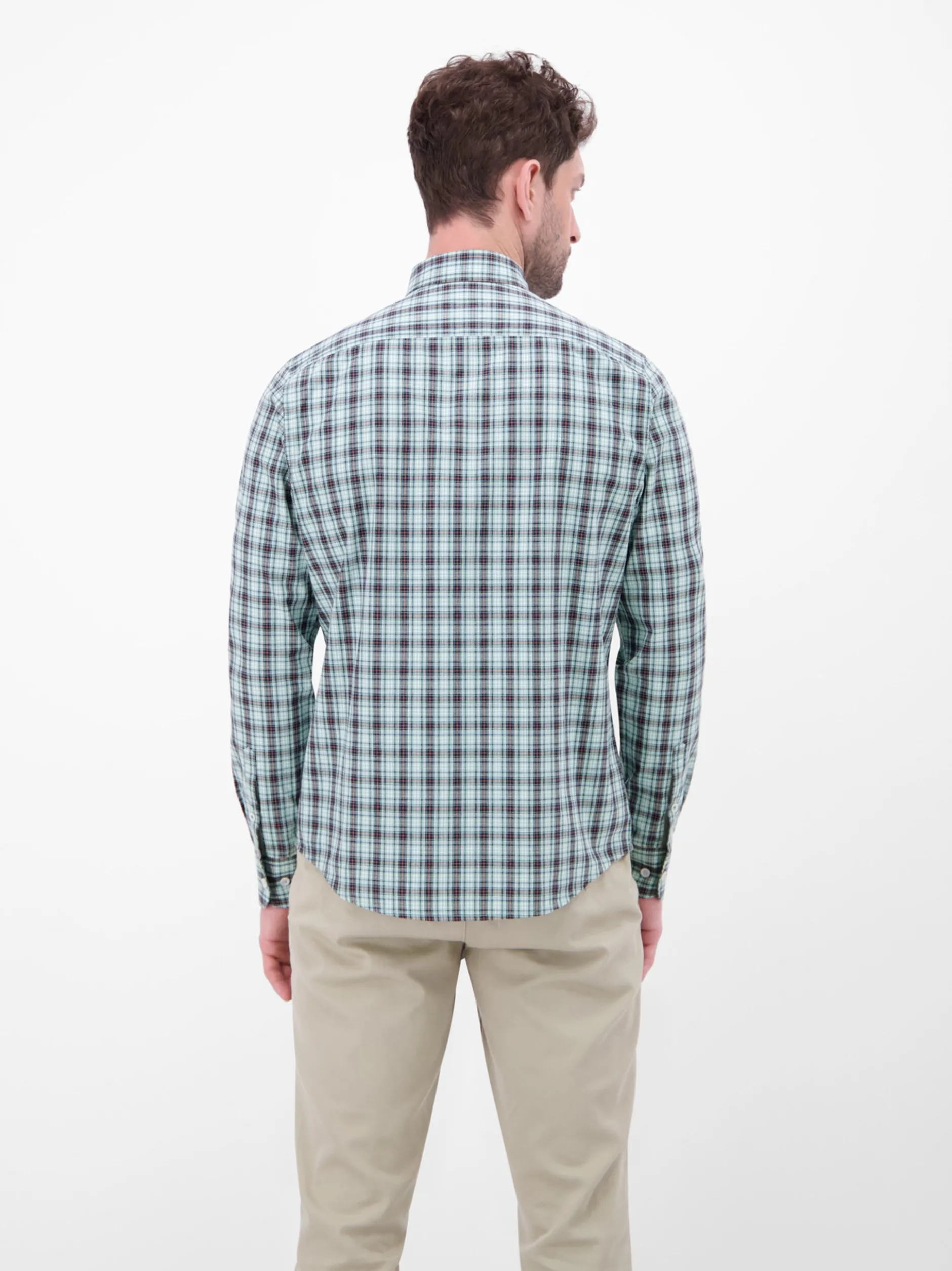 LERROS Herren Langarmhemd in blau