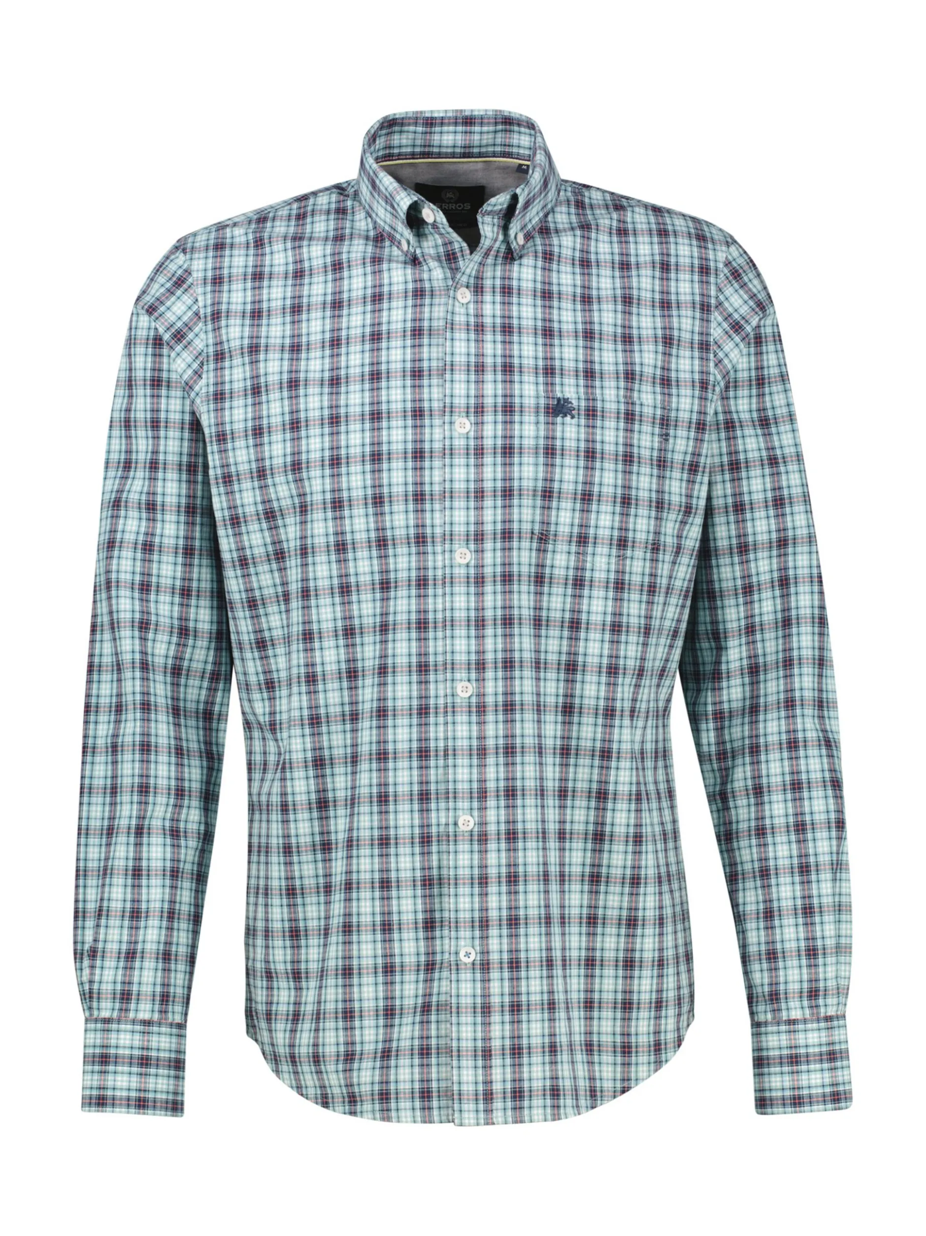 LERROS Herren Langarmhemd in blau