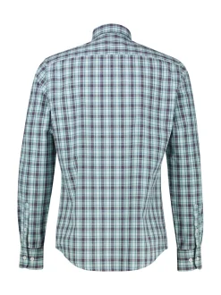 LERROS Herren Langarmhemd in blau