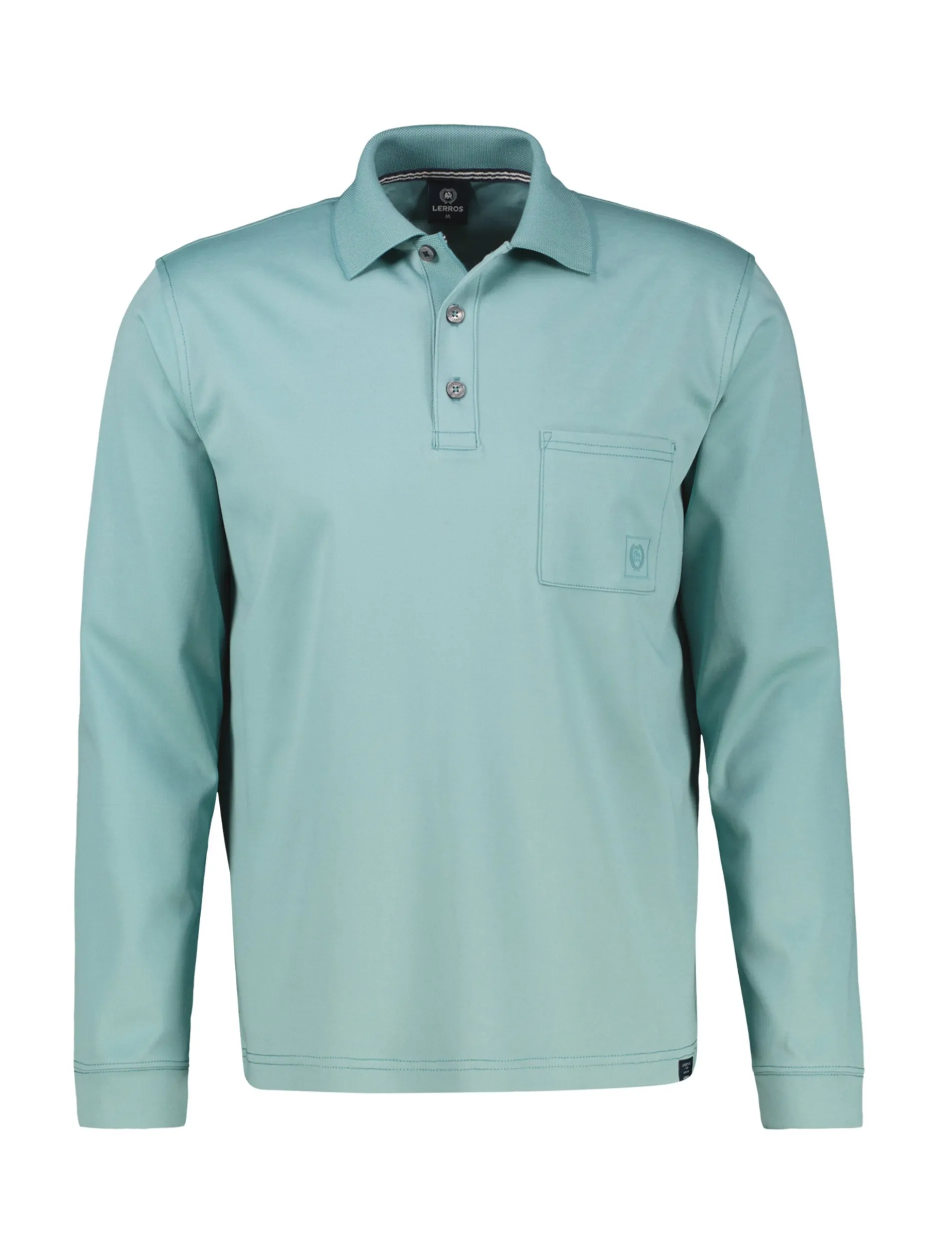 LERROS Herren Langarm-Poloshirt in blau